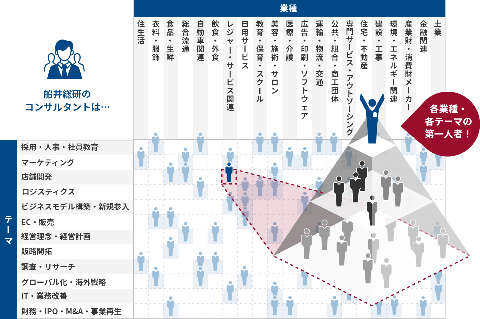 船井総研のコンサルティング領域イメージ
